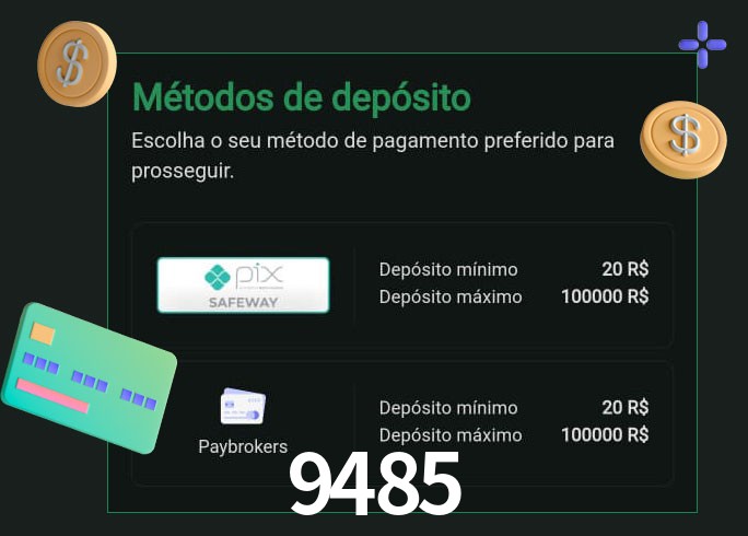 O cassino 9485 oferece uma grande variedade de métodos de pagamento